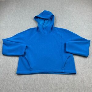 Lululemon Hoodie Womens 8 Blue AirWrap Pullover Cropped Gym Workout Active